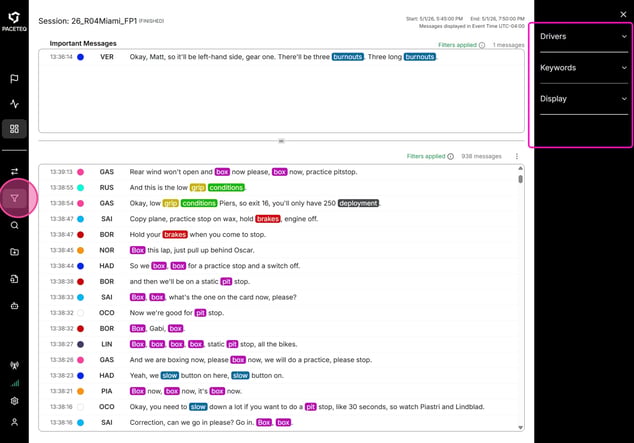 Configuring Keyword Display Settings in OneTranscript Dashboard - Step 2