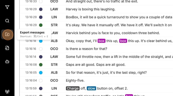 How to Export Driver Messages from the Dashboard - Step 1