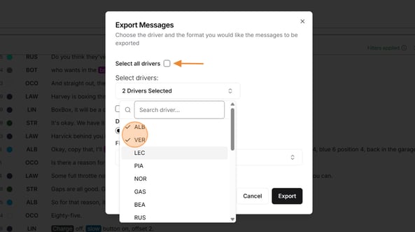 How to Export Driver Messages from the Dashboard - Step 6 (1)