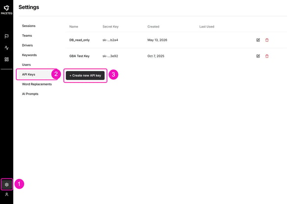 How to Generate a New API Key - Step 3