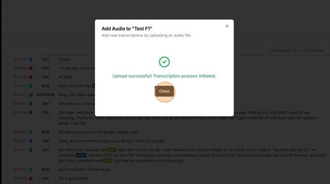 How to Upload and Transcribe Audio Files - Step 9