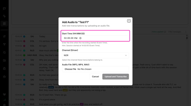 Uploading Audio Files to OneTranscript Dashboard - Step 3